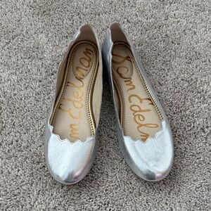 Sam Edelman Metallic Silver Flats
